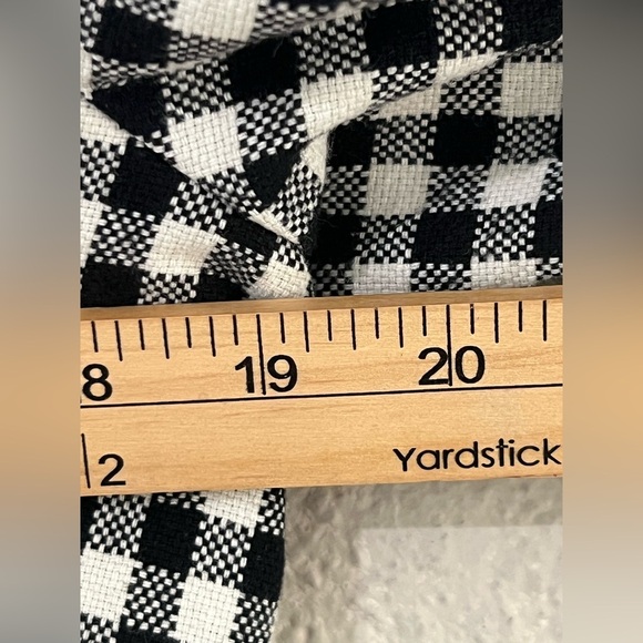ZARA BLACK SINGLE BREASTED LAPEL COLLAR GINGHAM CROPPED BLAZER SIZE Med - Picture 11 of 12